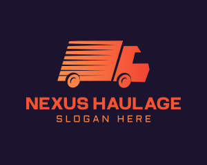 Gradient Delivery Truck logo design