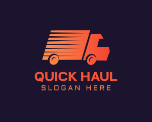 Gradient Delivery Truck logo design