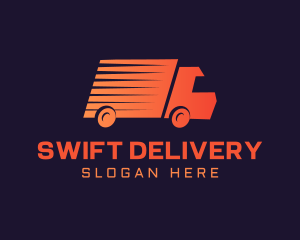 Gradient Delivery Truck logo design