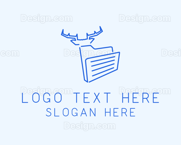 Deer Folder Document Logo