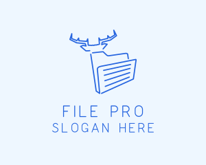 Deer File Folder  logo design