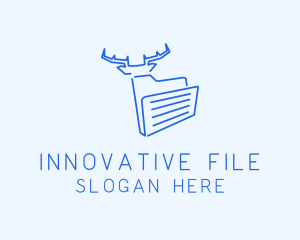 Deer File Folder  logo design