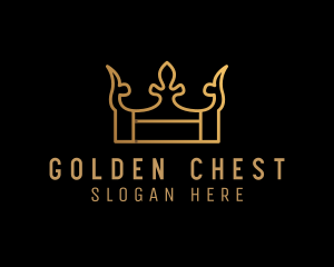 Gradient Golden Crown logo design