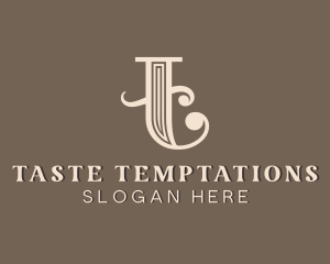 Upscale Luxury Boutique Letter T logo design