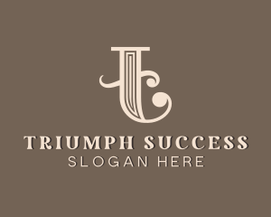 Upscale Luxury Boutique Letter T logo design