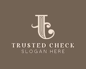 Upscale Luxury Boutique Letter T logo design