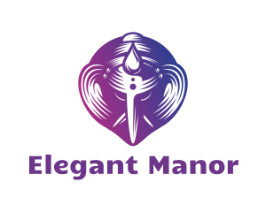 Gradient Elephant Armor logo design