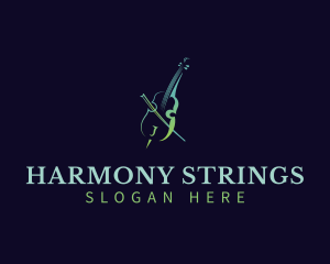 Violin Instrument Music logo