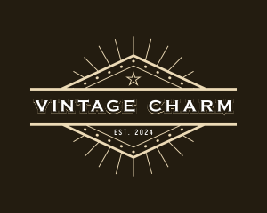 Star Vintage Signage Marquee logo design