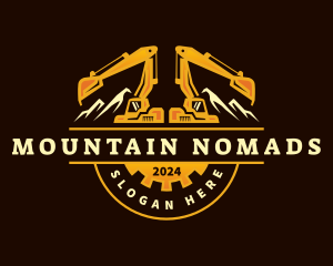 Mountain Excavator Digger logo design