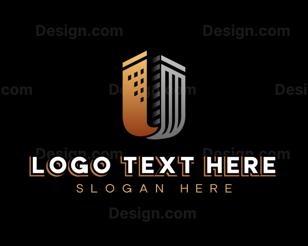 Modern Geometric Letter U Logo