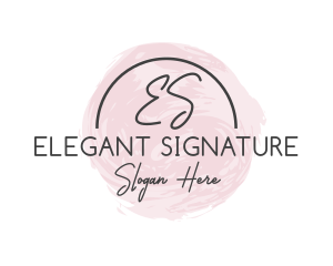 Elegant Feminine Watercolor logo design