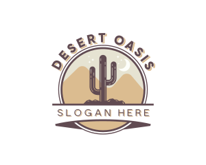 Cactus Desert Hiking logo design