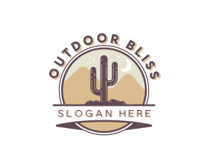 Cactus Desert Hiking logo design