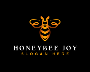 Elegant Bee Insect logo