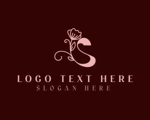 Feminine Floral Letter S logo