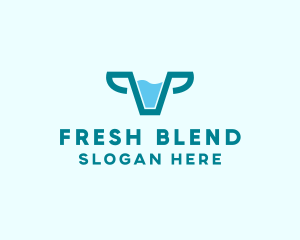 Fresh Cow Milk  logo design