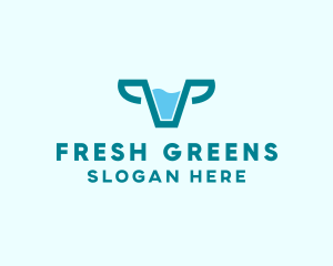 Fresh Cow Milk  logo design