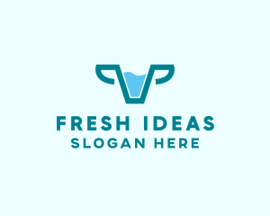 Fresh Cow Milk  logo design