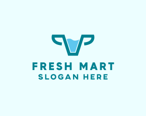 Fresh Cow Milk  logo design