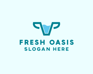 Fresh Cow Milk  logo design