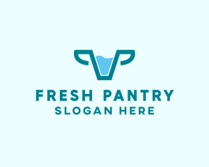 Fresh Cow Milk  logo design