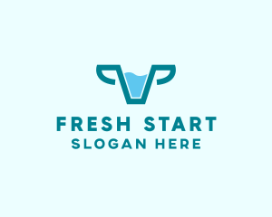 Fresh Cow Milk  logo design