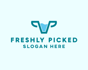 Fresh Cow Milk  logo design