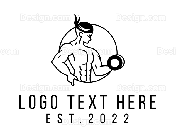 Muscle Bodybuilder Gym Logo