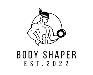 Muscle Bodybuilder Gym logo design