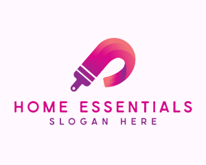 Paintbrush Home Renovation  logo design