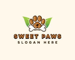Bone Dog Paw logo design
