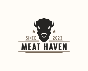 Buffalo Meat Steakhouse logo design