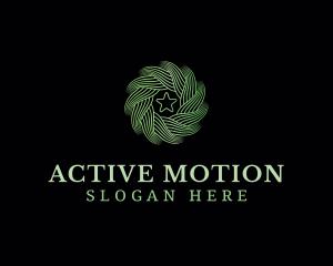 Motion Wave Star logo design