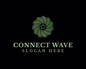 Motion Wave Star logo design