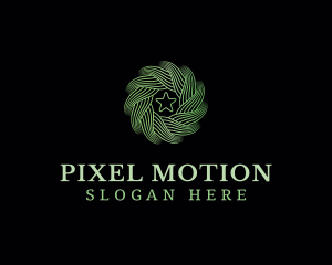 Motion Wave Star logo design