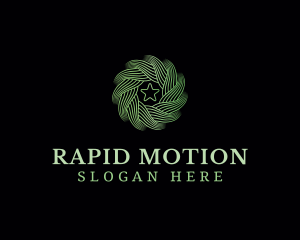 Motion Wave Star logo design