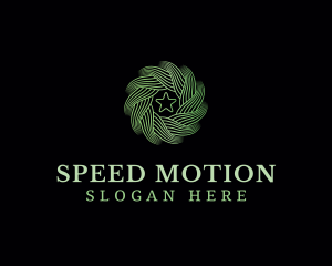 Motion Wave Star logo design