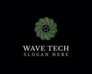 Motion Wave Star logo design