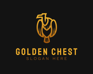 Gold Bird Vulture logo design