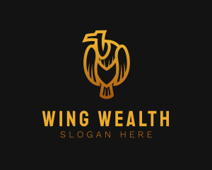 Gold Bird Vulture logo design