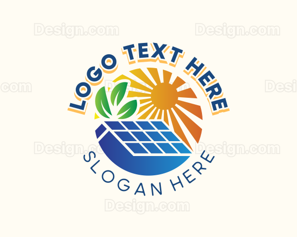 Solar Panel Roofing Logo