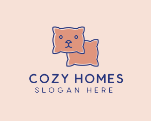 Cute Cat Pillow  logo design