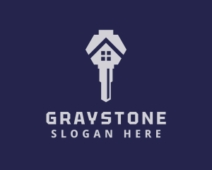 Gray Realtor Key logo