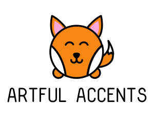 Cute Corgi Dog logo design