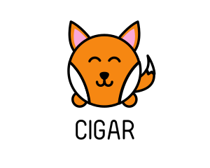 Cute Corgi Dog logo design