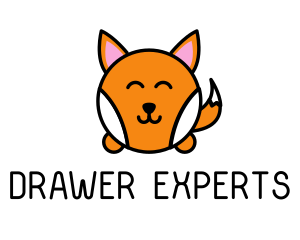 Cute Corgi Dog logo design