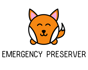 Cute Corgi Dog logo design