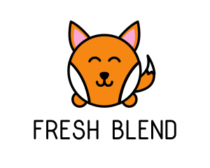 Cute Corgi Dog logo design