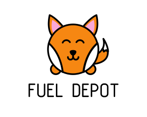 Cute Corgi Dog logo design